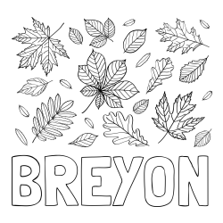 Online Created Coloring Page - BREYON Coloring Page and Autumn Leaves Coloring Page
