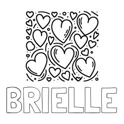 BRIELLE Coloring Page alongside Free Printable Coloring Page of Hearts