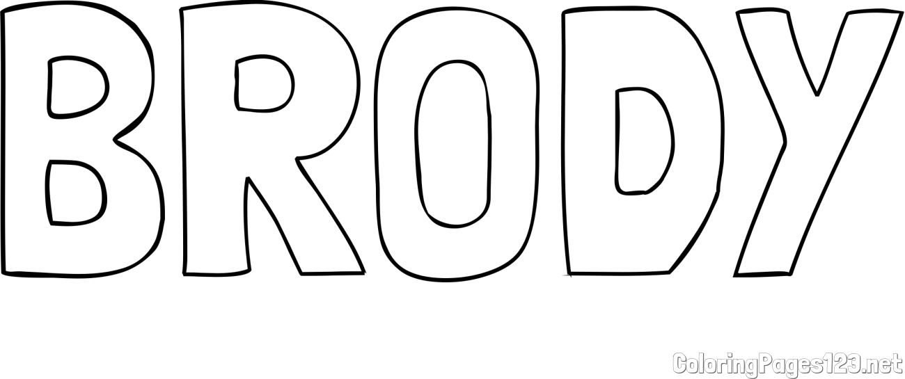 BRODY Coloring Page