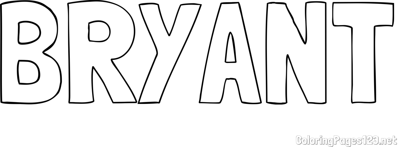 BRYANT Coloring Page