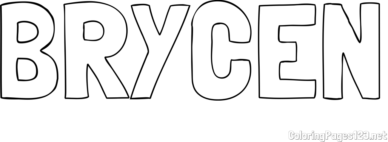 BRYCEN Coloring Page