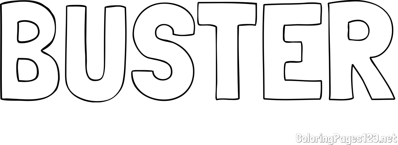 BUSTER Coloring Page
