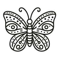 Butterfly Coloring Page (Simple)