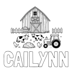 Online Created Coloring Page - CAILYNN Coloring Page and Kids Farm Coloring Page