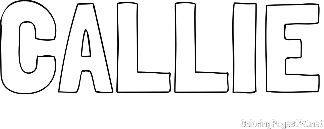 CALLIE Coloring Page