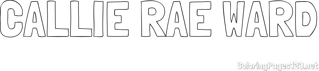 CALLIE RAE WARD Coloring Page