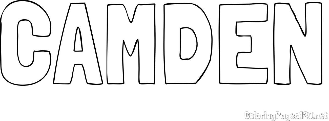 CAMDEN Coloring Page