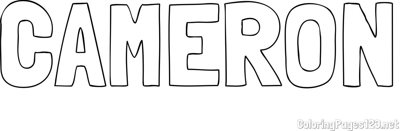 CAMERON Coloring Page