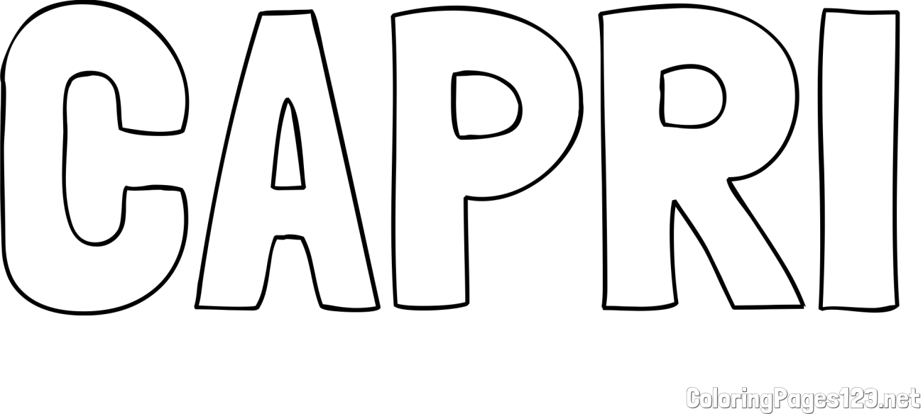 CAPRI Coloring Page