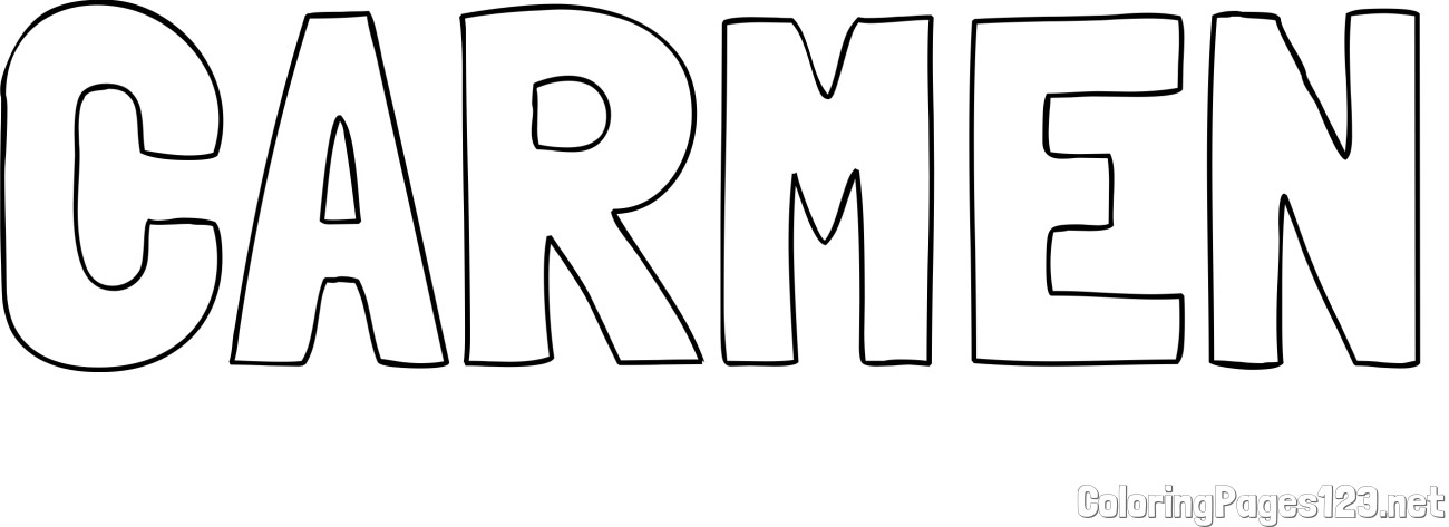 CARMEN Coloring Page
