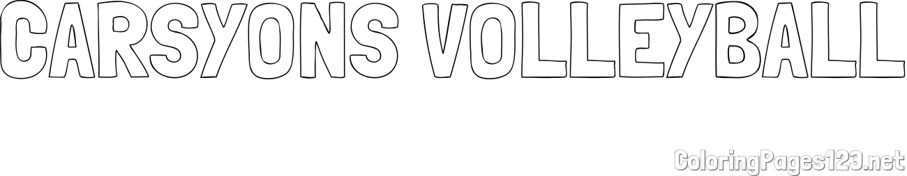 CARSYONS VOLLEYBALL Coloring Page