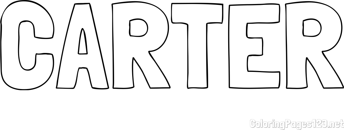 CARTER Coloring Page