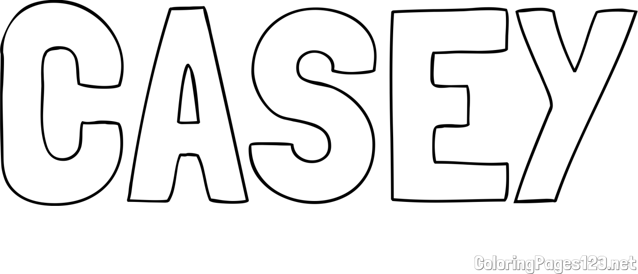 CASEY Coloring Page