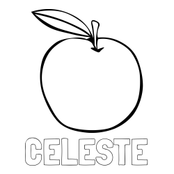 Online Created Coloring Page - CELESTE Coloring Page and Simple Apple Coloring Page