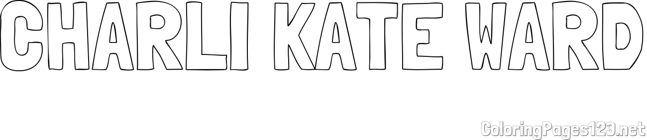 CHARLI KATE WARD Coloring Page