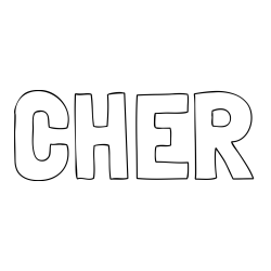 Online Created Coloring Page - CHER Coloring Page