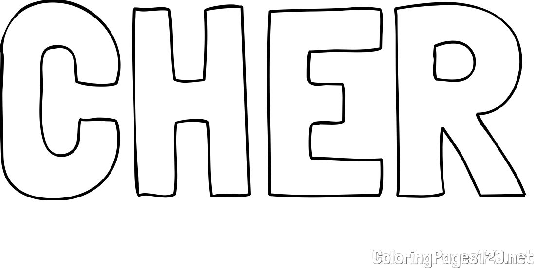 CHER Coloring Page