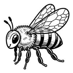 Children's Realistic Bee Coloring Book