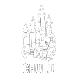 Online Created Coloring Page - CHULU Coloring Page and Abstract Castle Coloring Page - Simple Yet Detailed