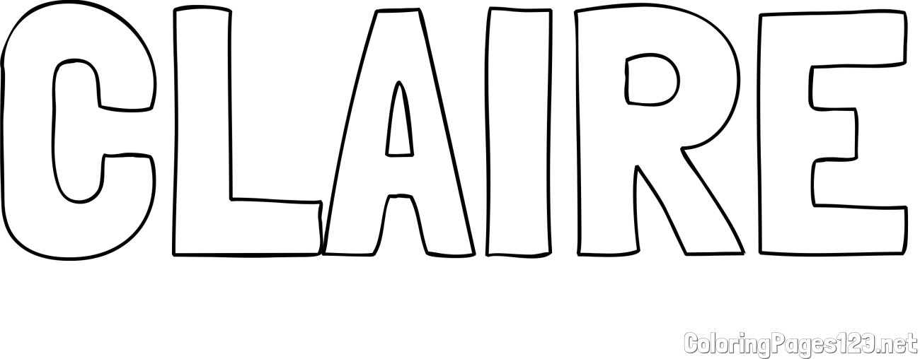 CLAIRE Coloring Page