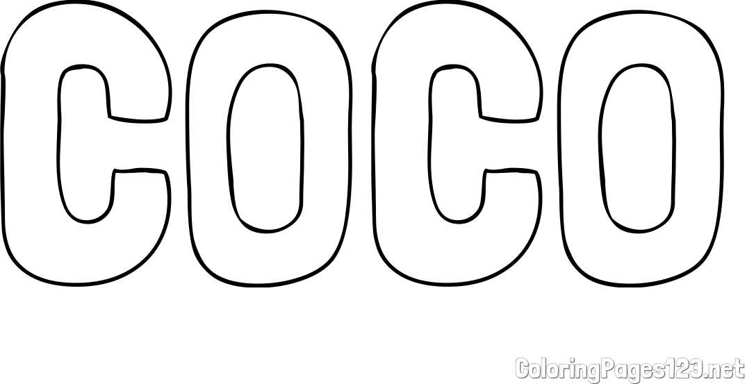 COCO Coloring Page