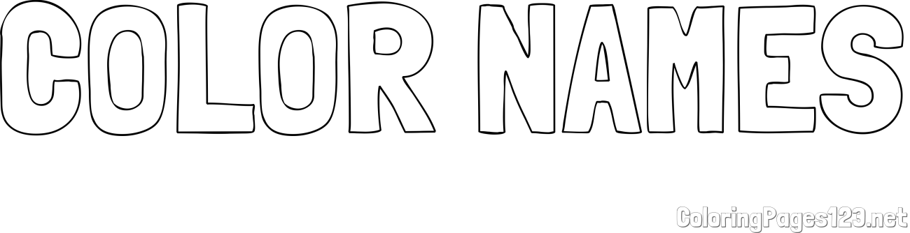 COLOR NAMES Coloring Page