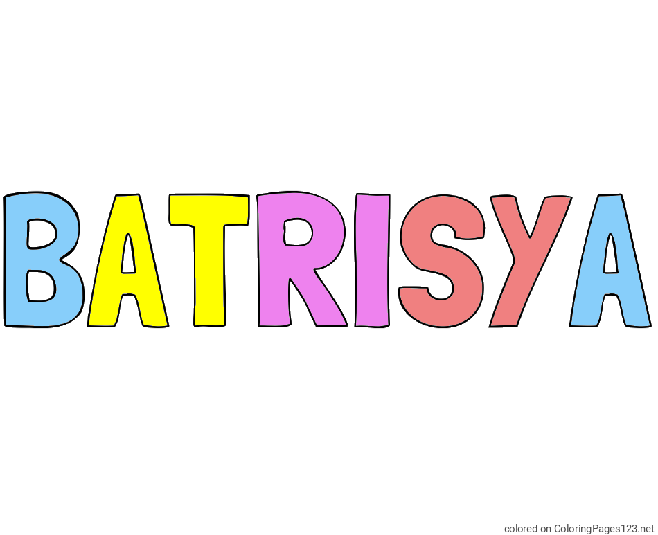Colored coloring page - BATRISYA Coloring Page