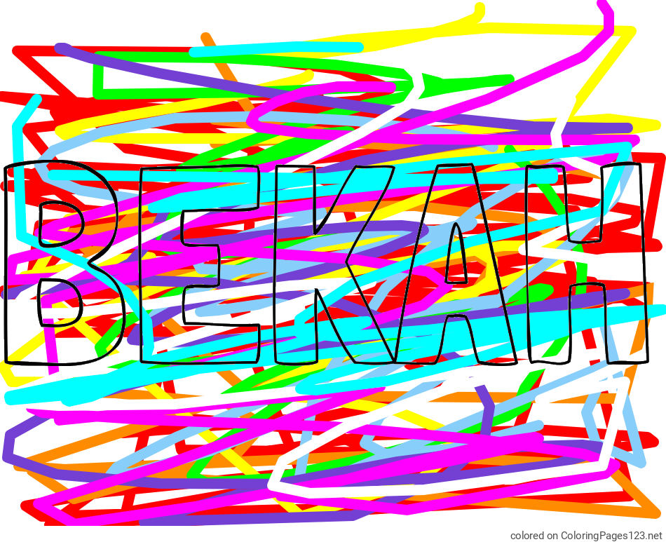 Colored coloring page - BEKAH Coloring Page