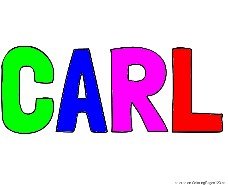 Colored coloring page - CARL Coloring Page