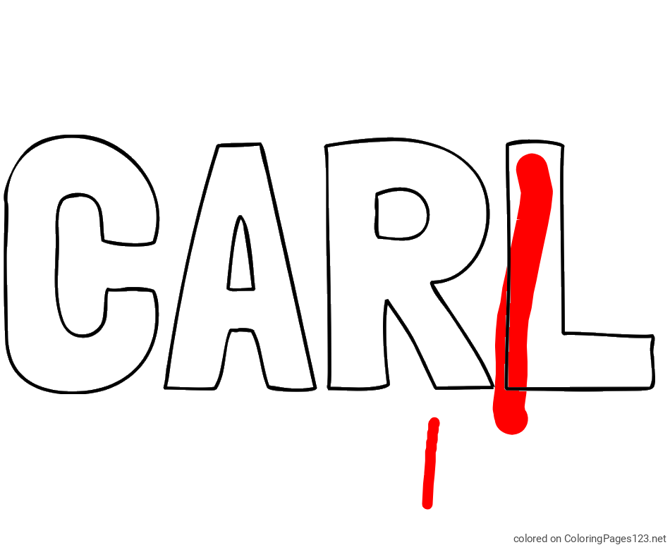 Colored coloring page - CARL Coloring Page