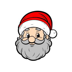Pobarvana pobarvanka - Easy Santa Claus Coloring Page
