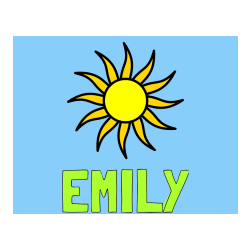 Pobarvana pobarvanka - EMILY Coloring Page alongside Simple Sun Coloring Page for Kids