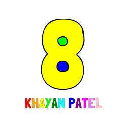 Pobarvana pobarvanka - KHAYAN PATEL Coloring Page and Coloring Page of Number Eight (8)