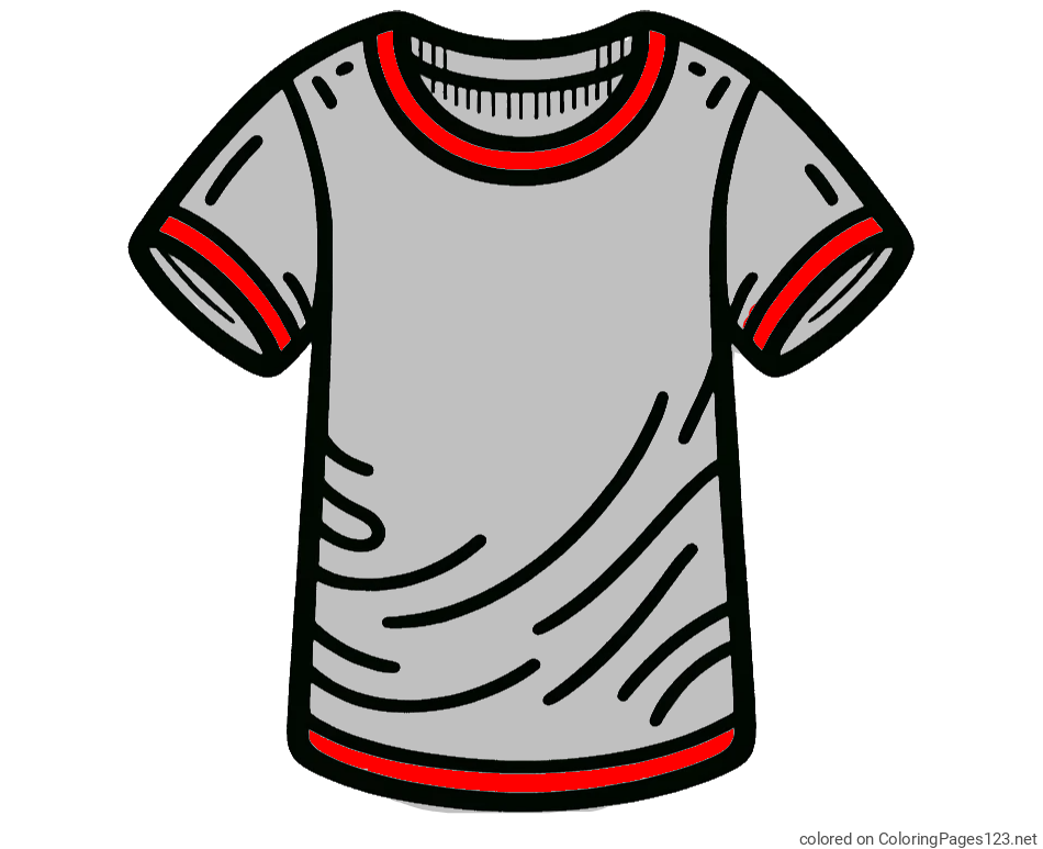 Colored coloring page - Kids’ T-Shirt Coloring Page