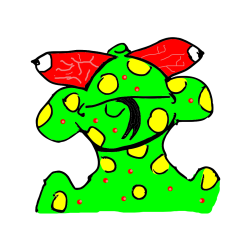 Pobarvana pobarvanka - Simple Monster Coloring Page