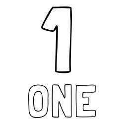 Coloring of the Number One (1) with the Written Name