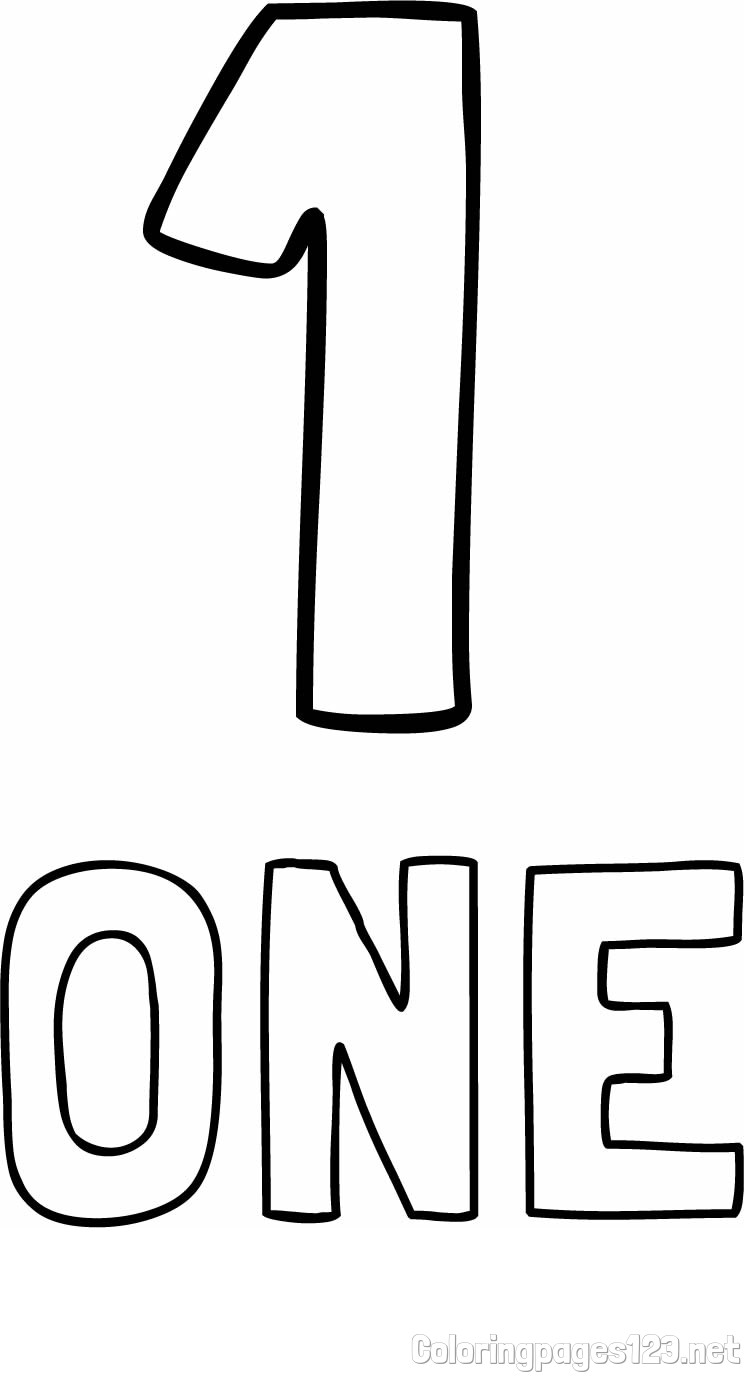 Coloring of the Number One (1) with the Written Name