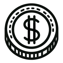 Coloring Page of a Dollar Coin