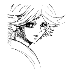 Coloring Page of a Man in Anime Style