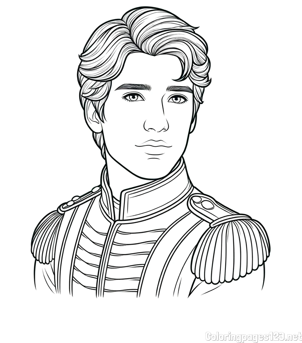 Coloring Page of a Prince