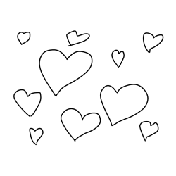 Coloring page of hearts 😍