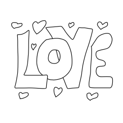 Coloring Page of LOVE ❤❤😍