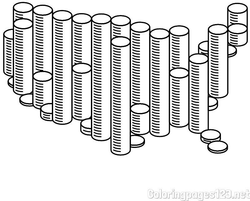 Coloring Pages of Money Coins