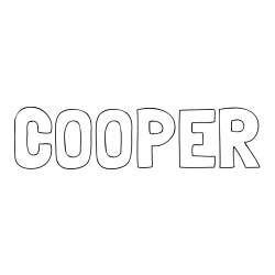Online Created Coloring Page - COOPER Coloring Page