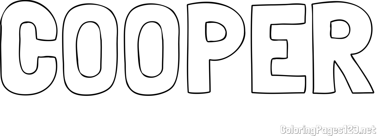 COOPER Coloring Page