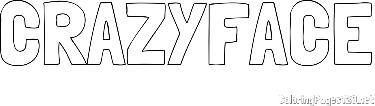 CRAZYFACE Coloring Page
