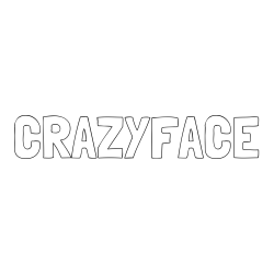 Online Created Coloring Page - CRAZYFACE Coloring Page