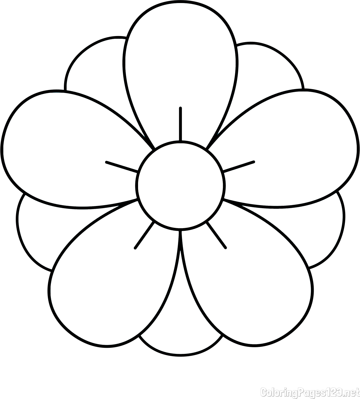 Flower Without Stem Coloring Page
