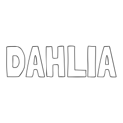 Online Created Coloring Page - DAHLIA Coloring Page