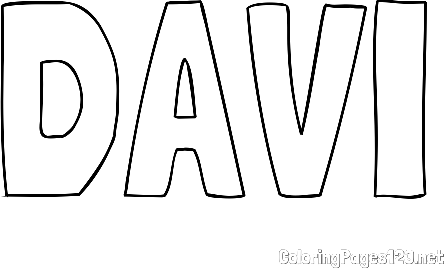 DAVI Coloring Page